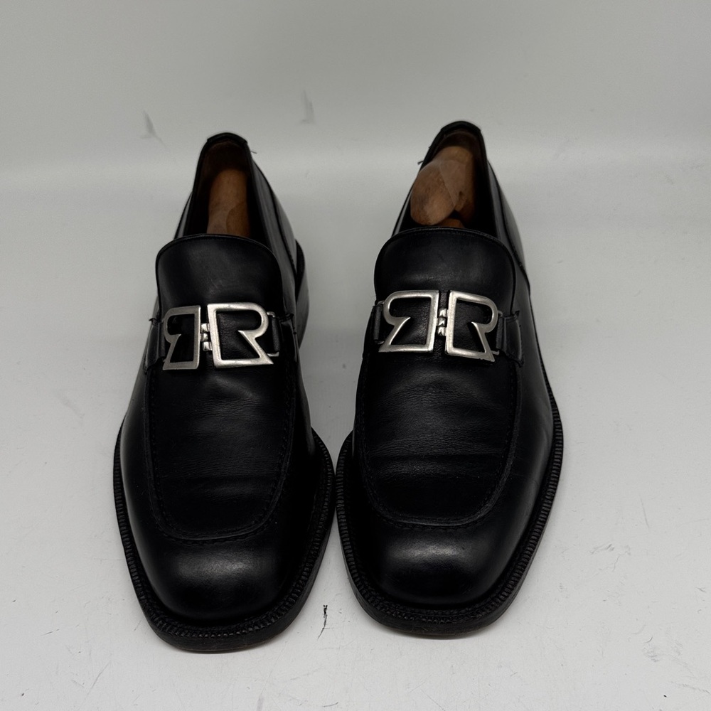 Fratelli Rosetti black leather loafers. UK 8 US 9
